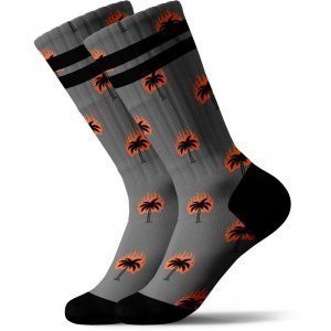 Chaussettes Homme BURNING Gris et Orange