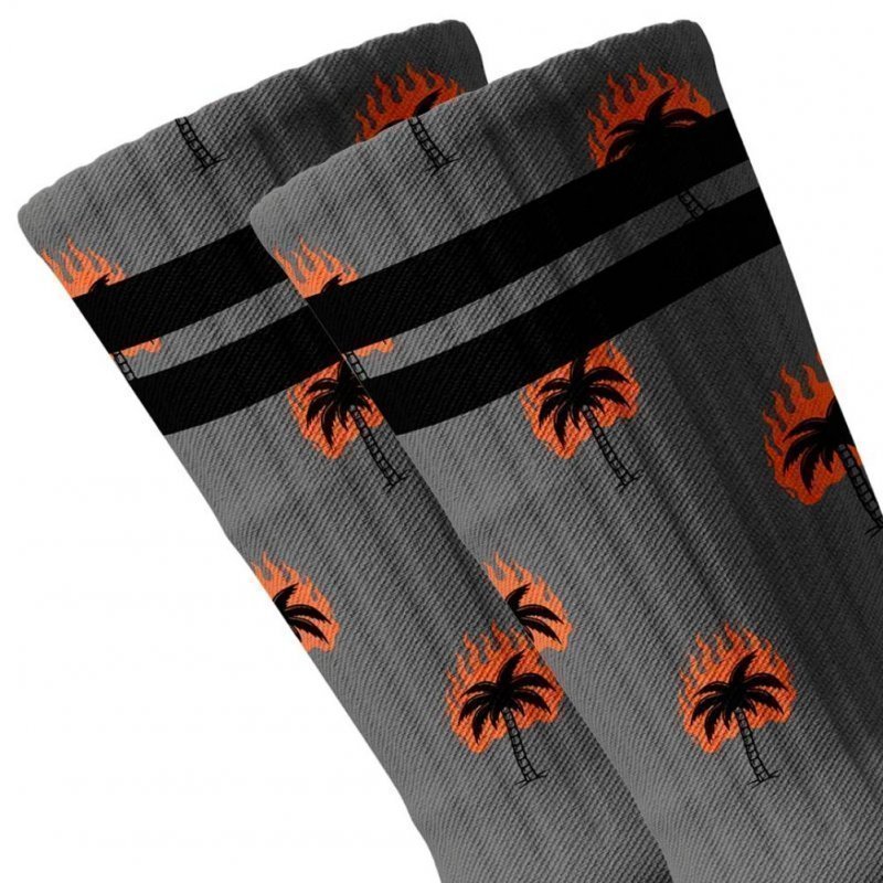 Chaussettes Homme BURNING Gris et Orange