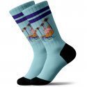 PULL IN Chaussettes Homme Coton FLAMINGOS Ciel