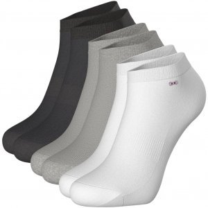 EDEN PARK Lot de 3 paires de Socquettes Homme Coton UNIE Noir Blanc Gris