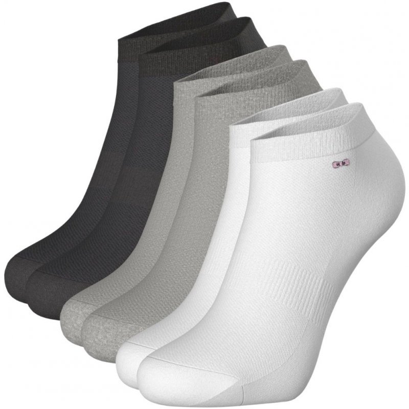 EDEN PARK 3 paires de Socquettes Homme Coton UNIE Noir Blanc Gris