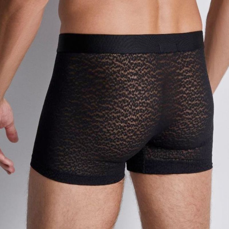 AUBADEMEN Boxer Homme Microfibre WILD Noir