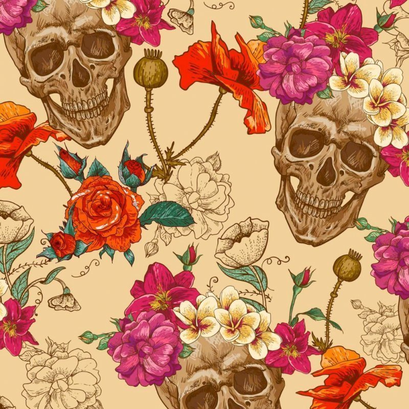 Boxer long Homme SKULLY Beige et Rose