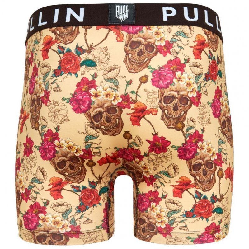 Boxer long Homme SKULLY Beige et Rose