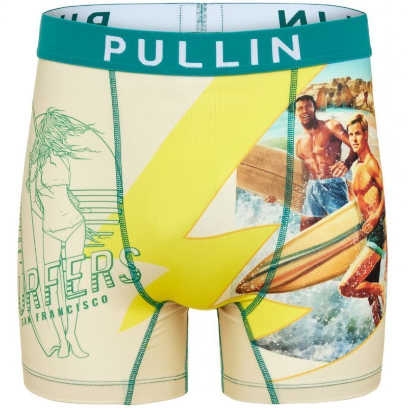 Boxer long Homme SURFERS Jaune et Bleu