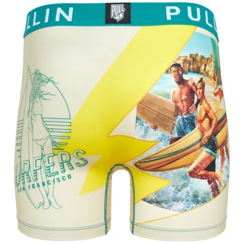 Boxer long Homme SURFERS Jaune et Bleu