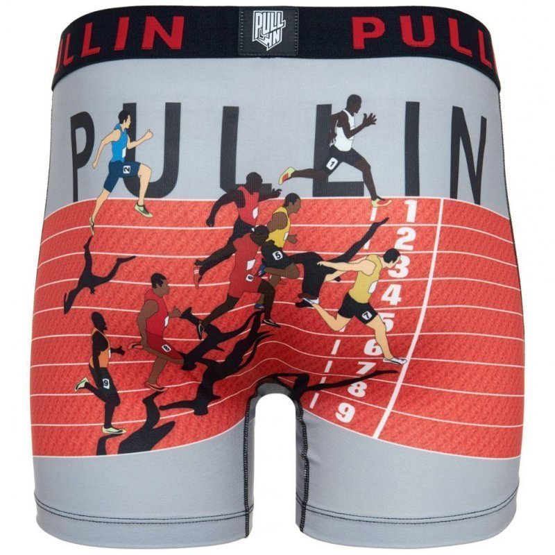 Boxer long Homme 100M Orange et Gris