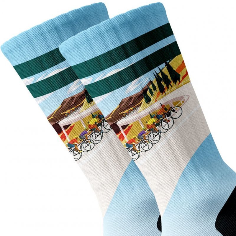 Chaussettes Homme PELOTON Bleu et Beige