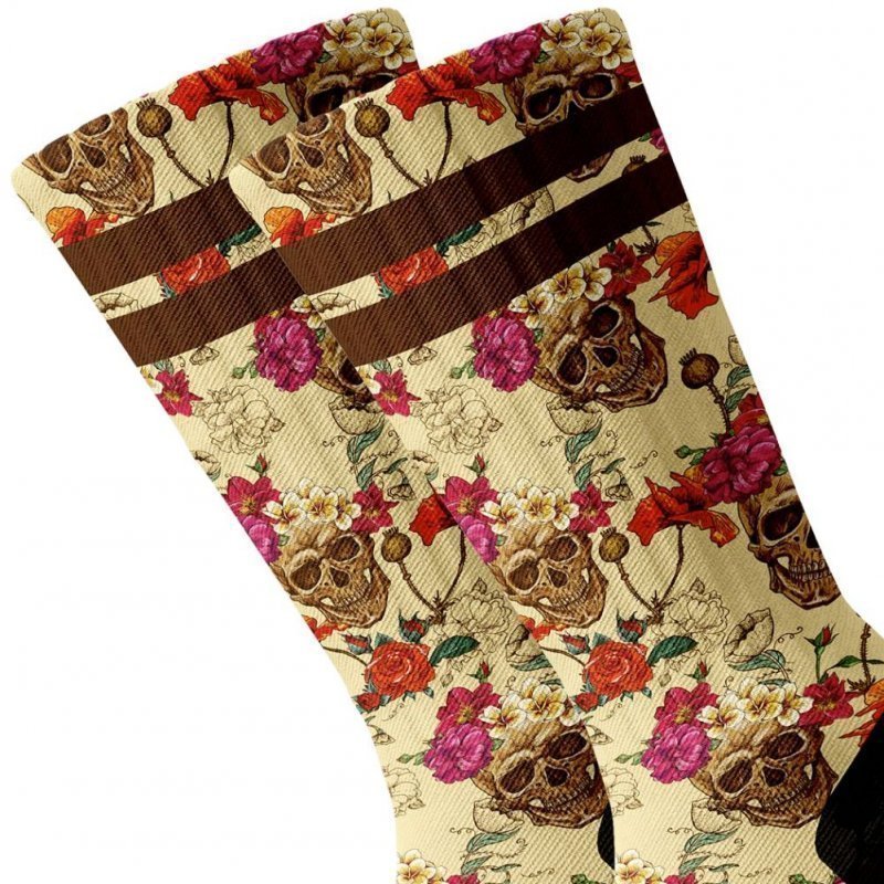 Chaussettes Homme SKULLY Beige et Rose