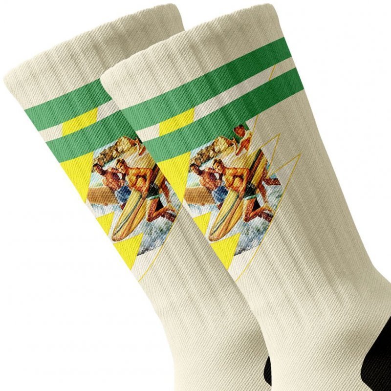 Chaussettes Homme SURFERS Jaune et Bleu