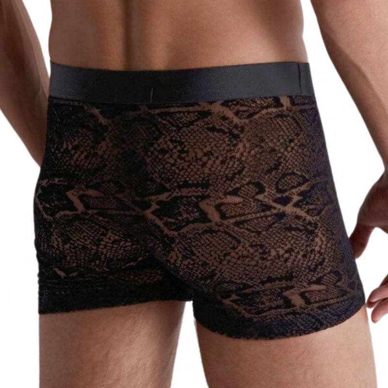 AUBADEMEN Boxer Homme Microfibre BLPY Noir