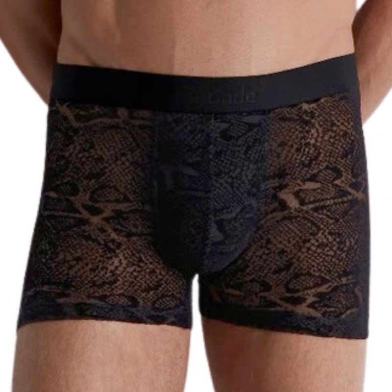 AUBADEMEN Boxer Homme Microfibre BLPY Noir