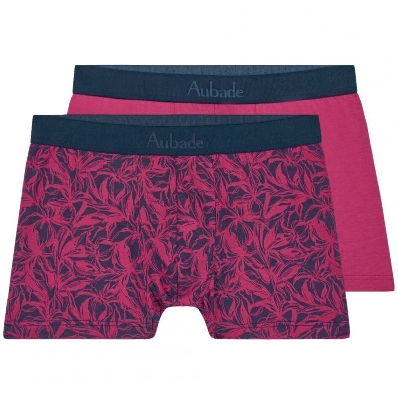 LOT DE 2 Boxer Sous-vêtements Homme DUO Rose et Bleu
