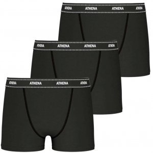 ATHENA Lot de 3 Boxers Garçon Coton MYPETITPRIX3 Noir