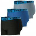 LOT DE 3 Boxer Sous-vêtements Homme BASIC COLOR Noir et Bleu
