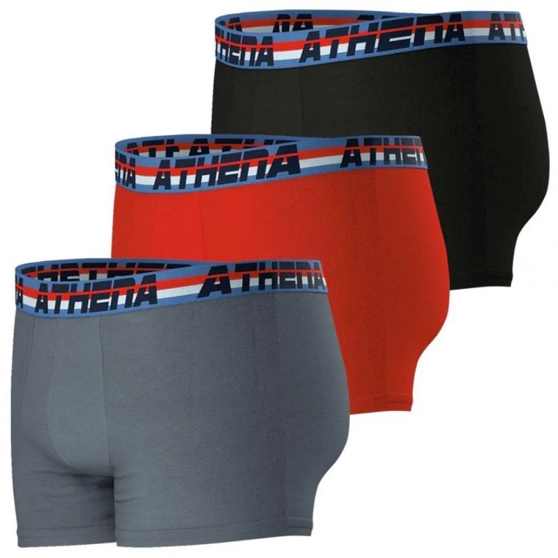 LOT DE 3 Boxer Sous-vêtements Homme 720COTON Noir et Rouge