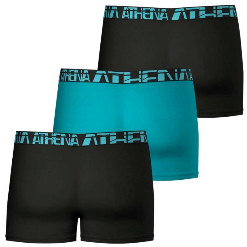 ATHENA Lot de 3 Boxers Homme Microfibre 720MICRO Noir Lac