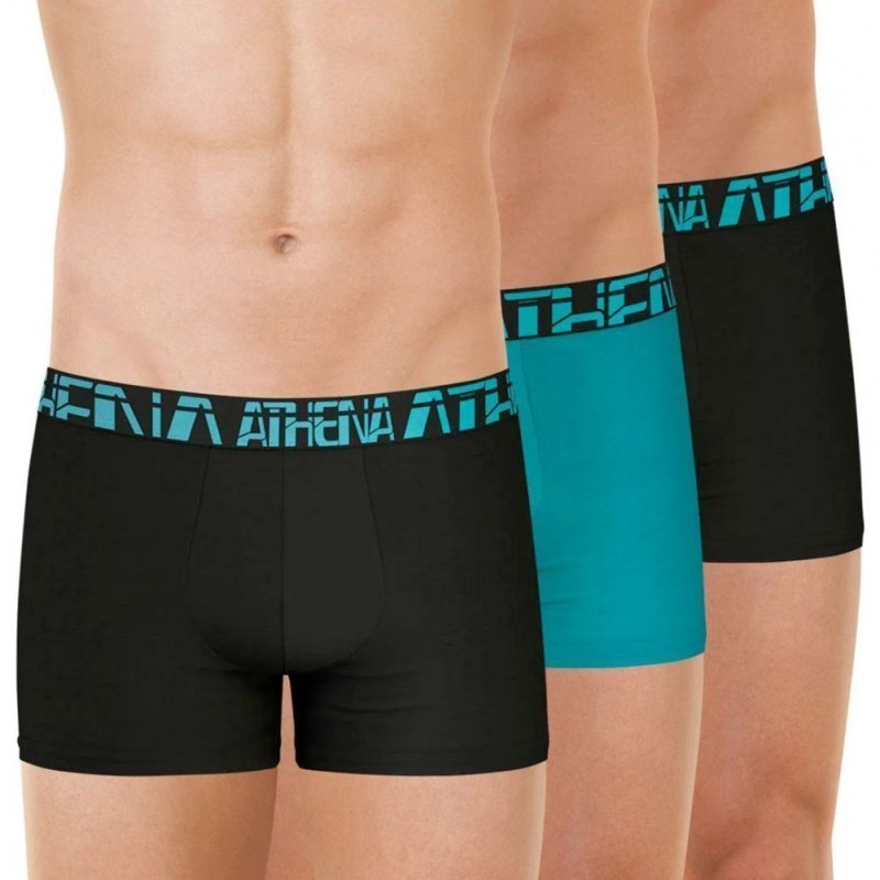 ATHENA Lot de 3 Boxers Homme Microfibre 720MICRO Noir Lac
