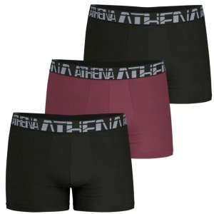 ATHENA Lot de 3 Boxers Homme Microfibre 720MICRO Noir Tanin