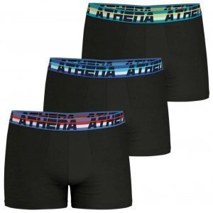 ATHENA Lot de 3 Boxers Homme Microfibre 720MICRO Noir