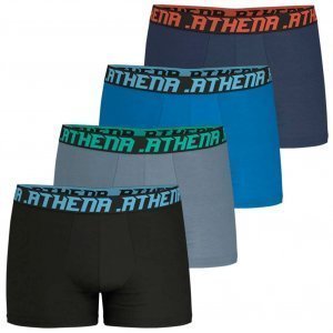ATHENA 4 Boxers Homme Coton MYPETITPRIX4 Noir Gris Bleu Marine