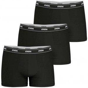 ATHENA Lot de 3 Boxers Homme Coton MYPETITPRIX3 Noir