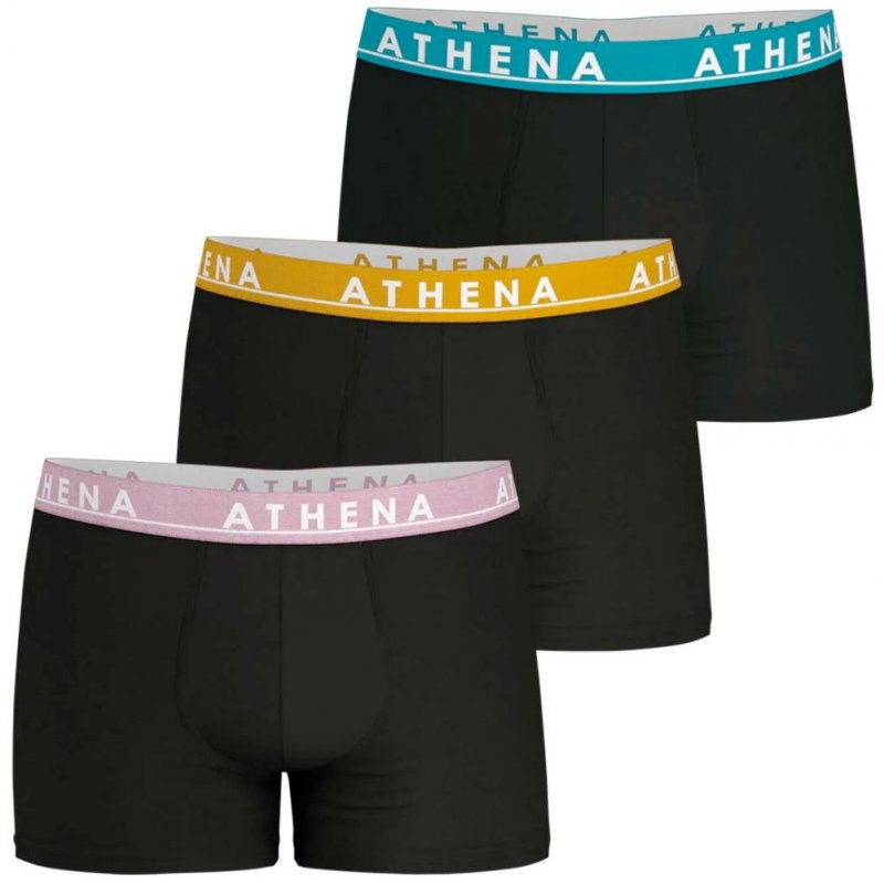LOT DE 3 Boxer Sous-vêtements Homme EASYCOLOR Noir et Uni