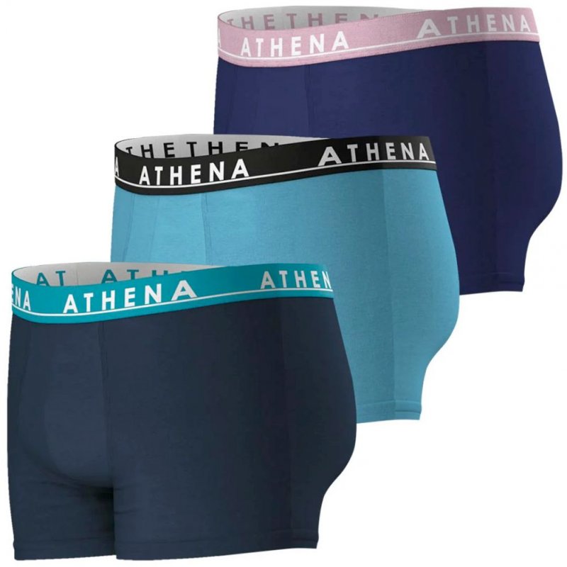 LOT DE 3 Boxer Sous-vêtements Homme EASYCOLOR Bleu et Marine
