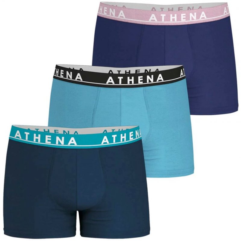 LOT DE 3 Boxer Sous-vêtements Homme EASYCOLOR Bleu et Marine