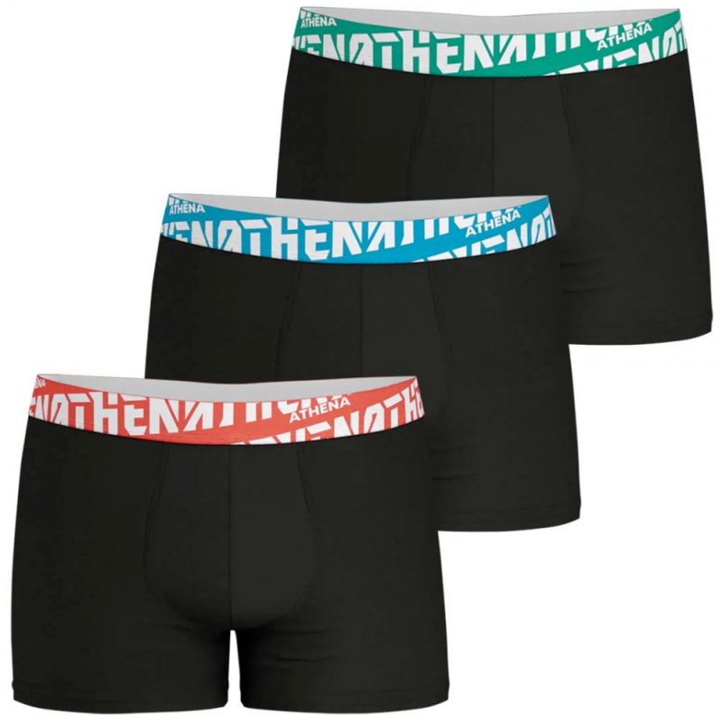 LOT DE 3 Boxer Sous-vêtements Homme EASYSPORT Noir et Multicolore