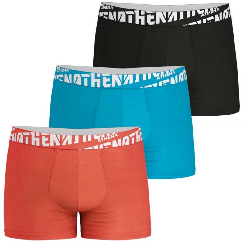 LOT DE 3 Boxer Sous-vêtements Homme EASYSPORT Bleu et Rouge