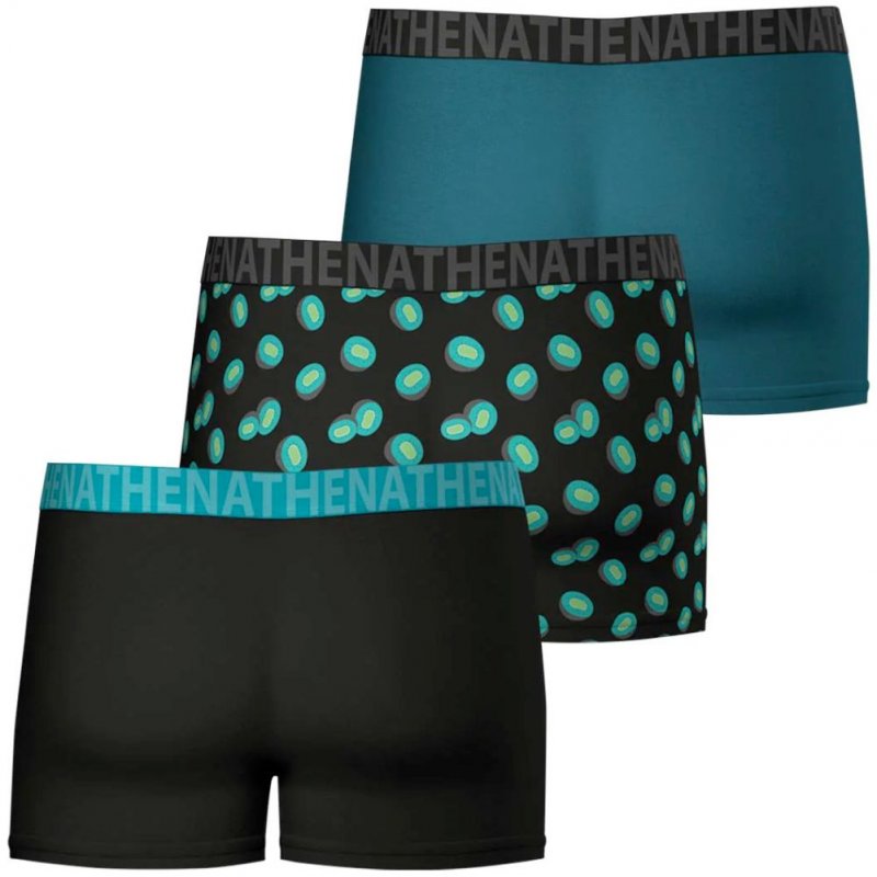 LOT DE 3 Boxer Sous-vêtements Homme EASYFUN Noir et Aqua