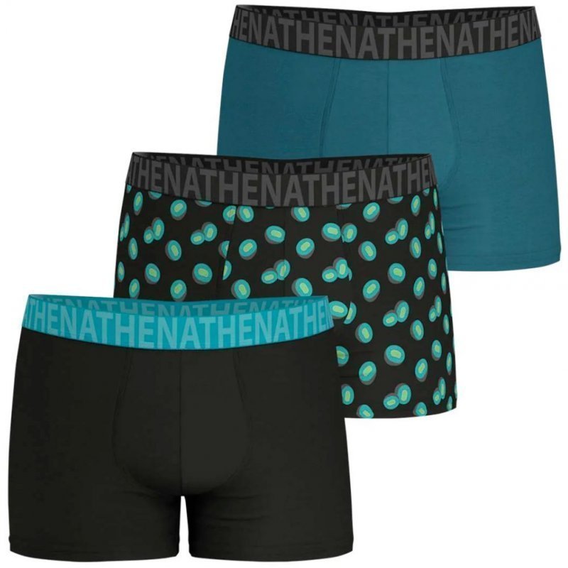 LOT DE 3 Boxer Sous-vêtements Homme EASYFUN Noir et Aqua
