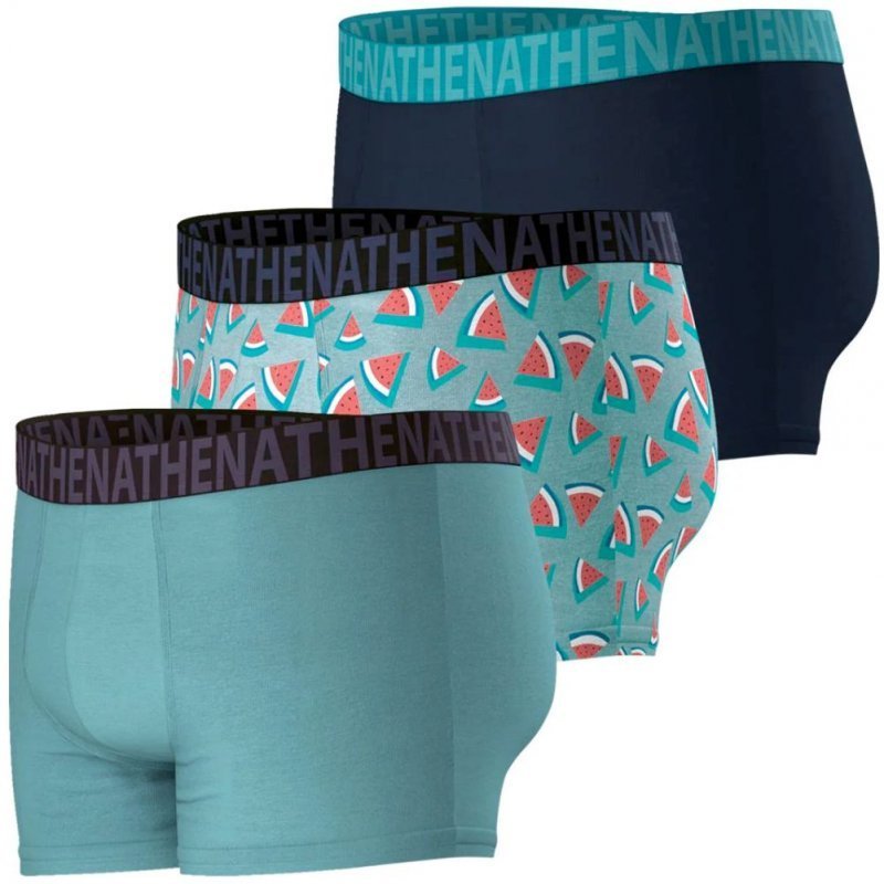 LOT DE 3 Boxer Sous-vêtements Homme EASYFUN Bleu et Marine