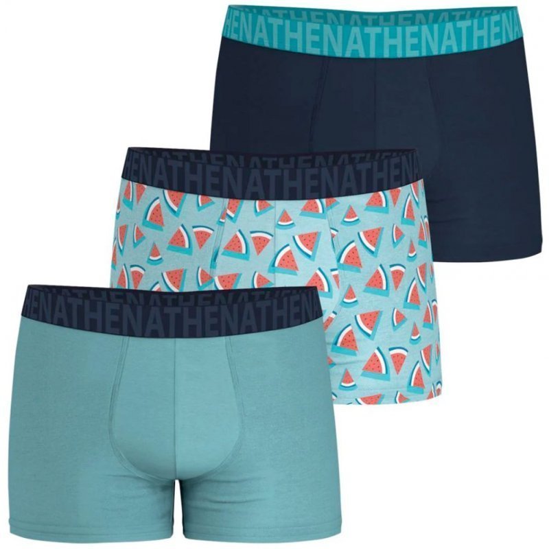 LOT DE 3 Boxer Sous-vêtements Homme EASYFUN Bleu et Marine