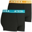LOT DE 2 Boxer Sous-vêtements Garçon EASYCOLOR Noir et Bleu