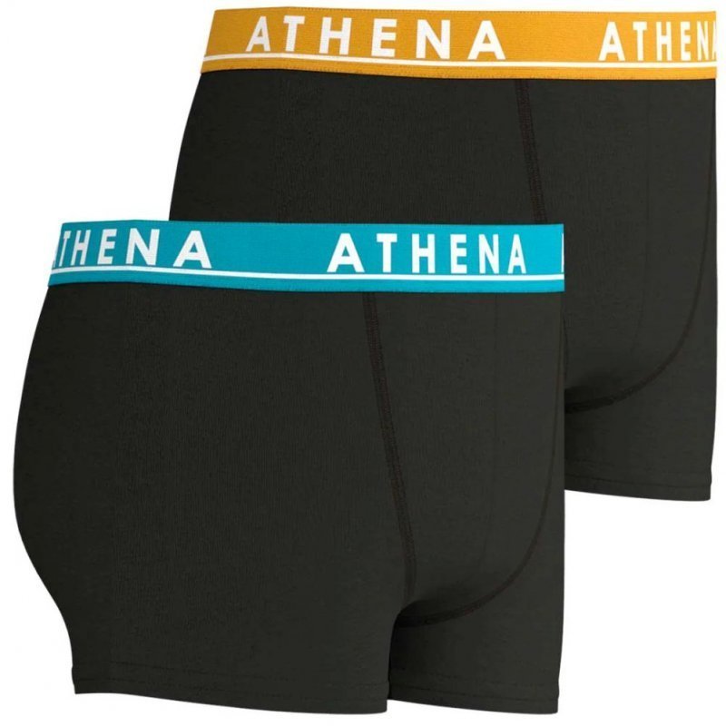 LOT DE 2 Boxer Sous-vêtements Garçon EASYCOLOR Noir et Bleu