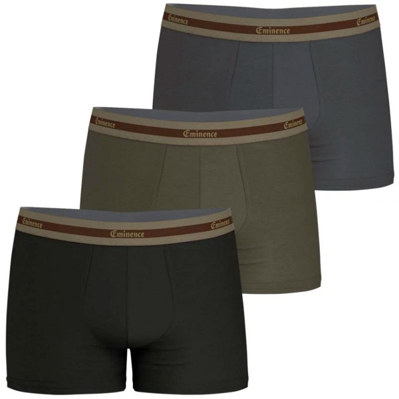 LOT DE 3 Boxer Sous-vêtements Homme SELECTION Noir et Kaki