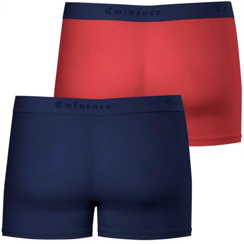 EMINENCE Lot de 2 Boxers Homme Coton FAIT EN FRANCE Marine Rouge