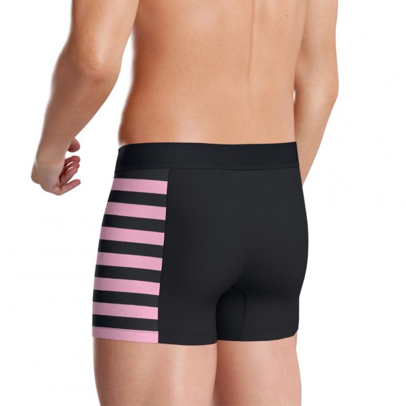 LOT DE 2 Boxer Sous-vêtements Homme DUOSTRIP Rose et Marine