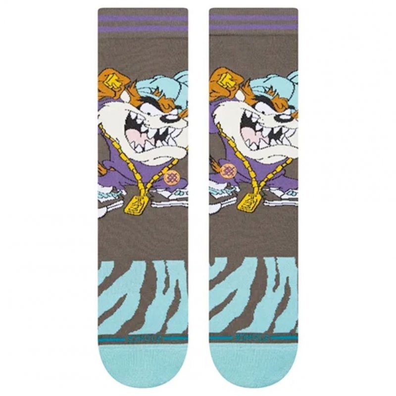 Chaussettes Homme TAZ CREW Marron et Ciel