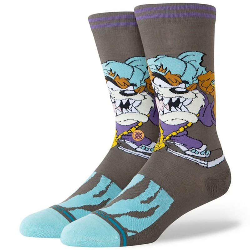 Chaussettes Homme TAZ CREW Marron et Ciel