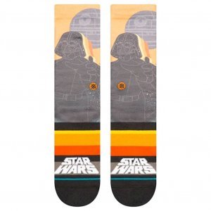 STANCE Chaussettes Homme Coton DARTH BY JAZ Noir Orange STAR WARS