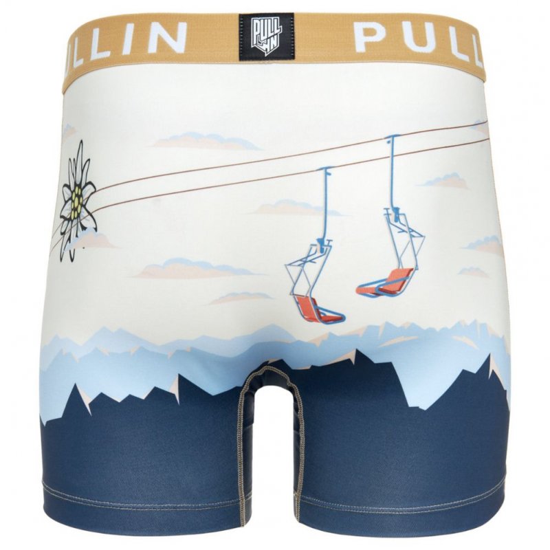 Boxer long Homme EDENWEISS Blanc et Beige