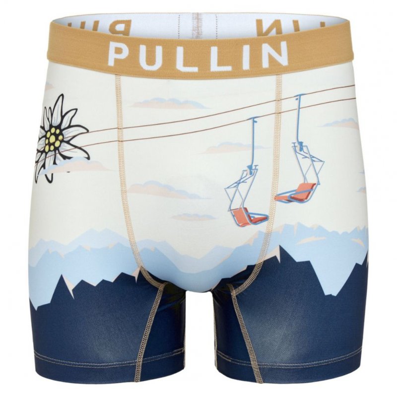 Boxer long Homme EDENWEISS Blanc et Beige