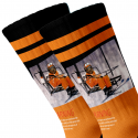 Chaussettes Homme JACKY Orange et Noir