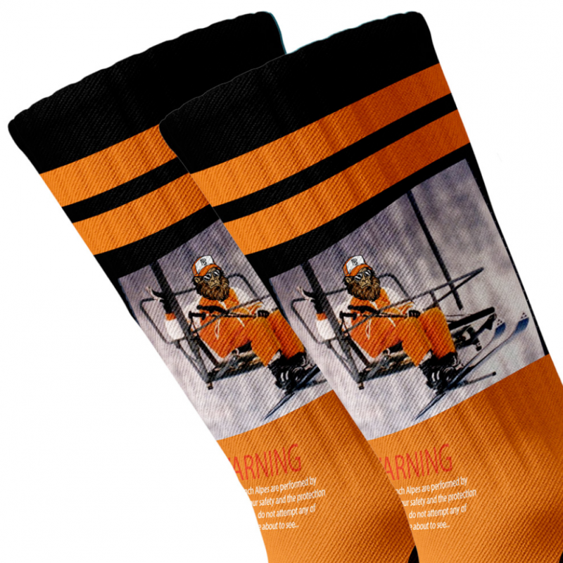 Chaussettes Homme JACKY Orange et Noir
