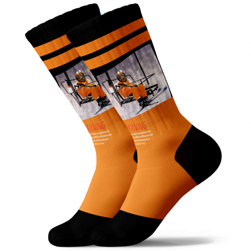 Chaussettes Homme JACKY Orange et Noir