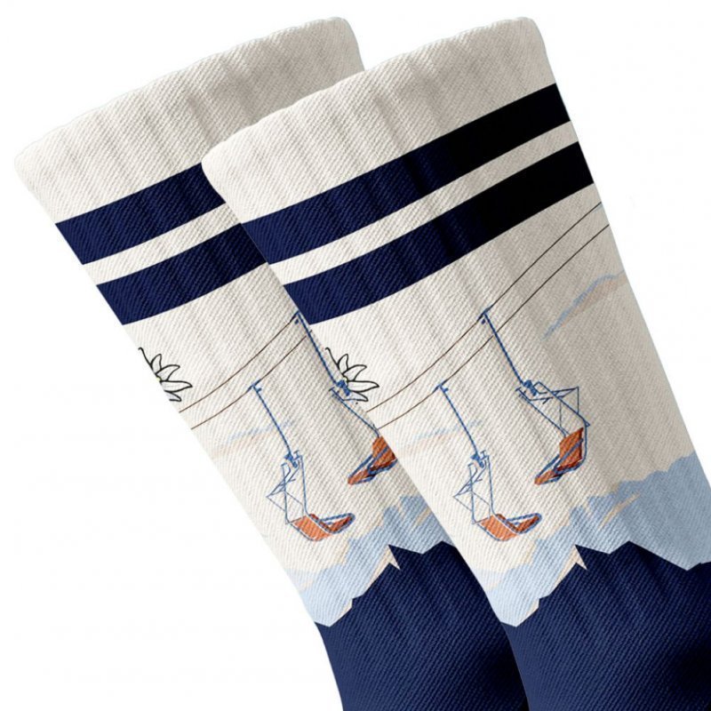 Chaussettes Homme EDENWEISS Blanc et Bleu