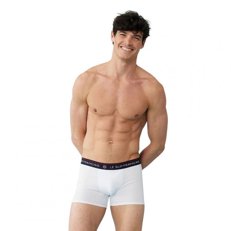 Boxer Homme REDOUTABLE Blanc et Uni